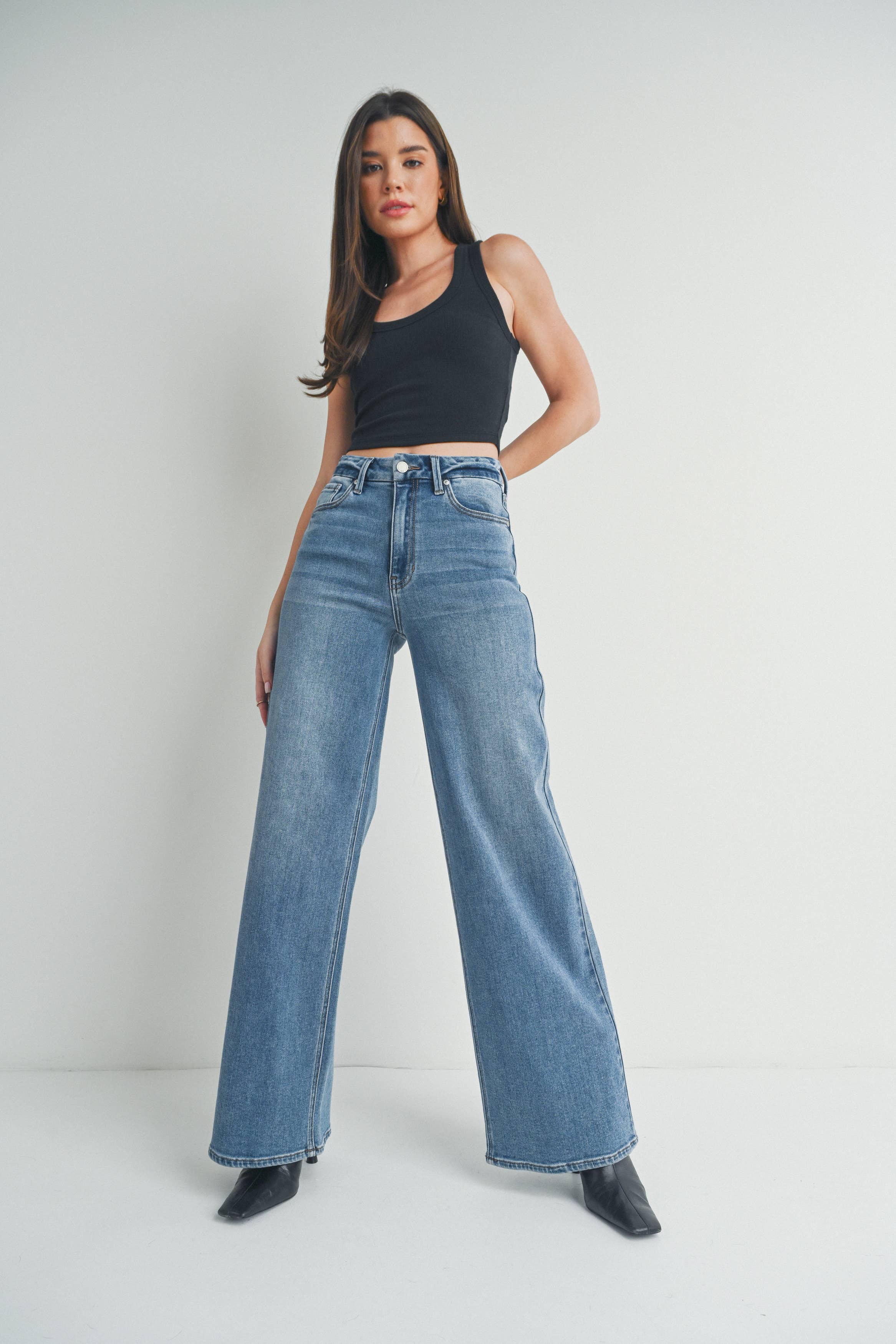 JBD HR Palazzo Wide Leg Jean - Rosie Karma