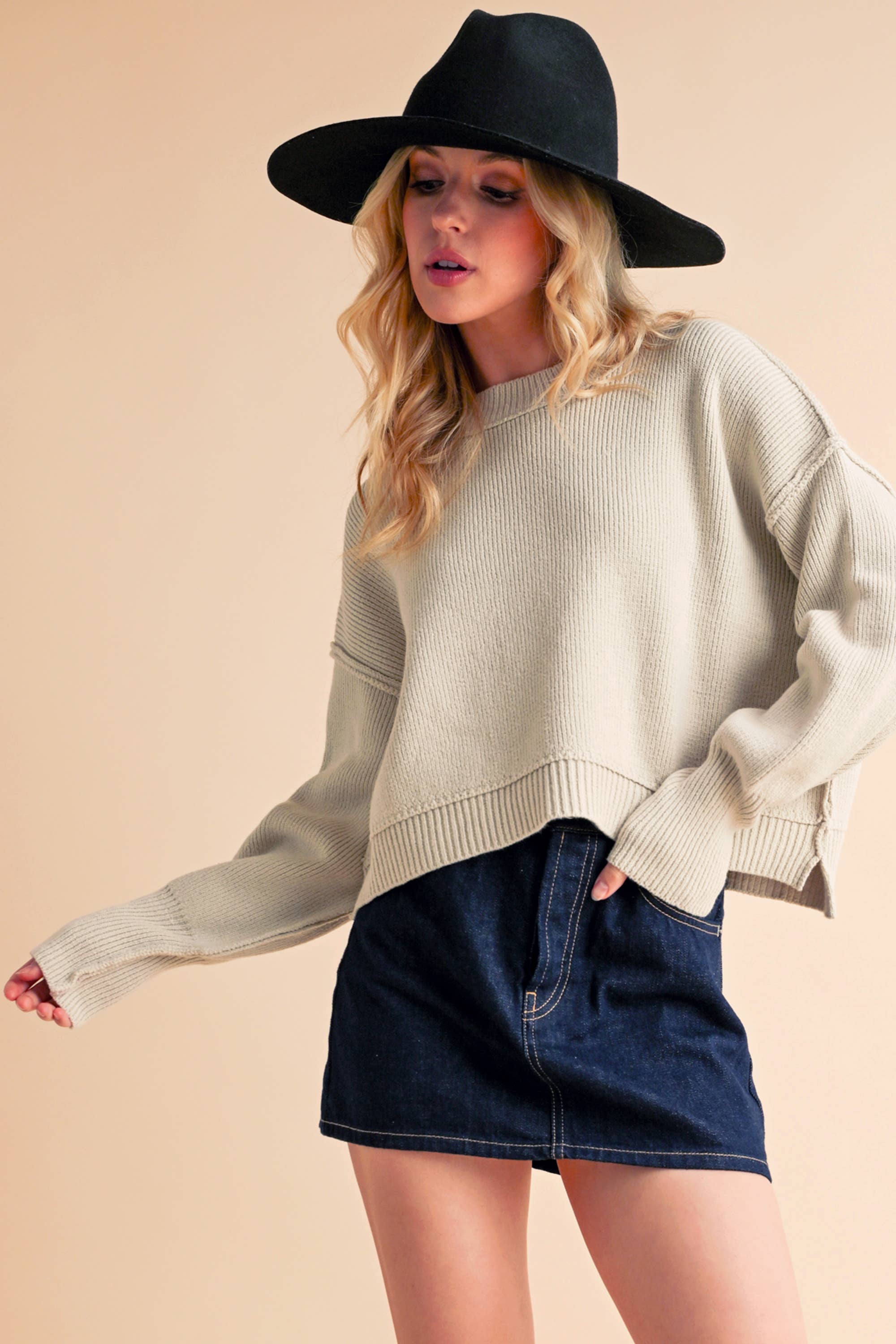 AEMI + CO Regina Sweater - Pearl - Rosie Karma