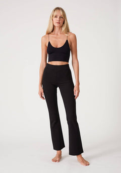 Lovestitch Solid Ponte Flared Legging: Black - Rosie Karma