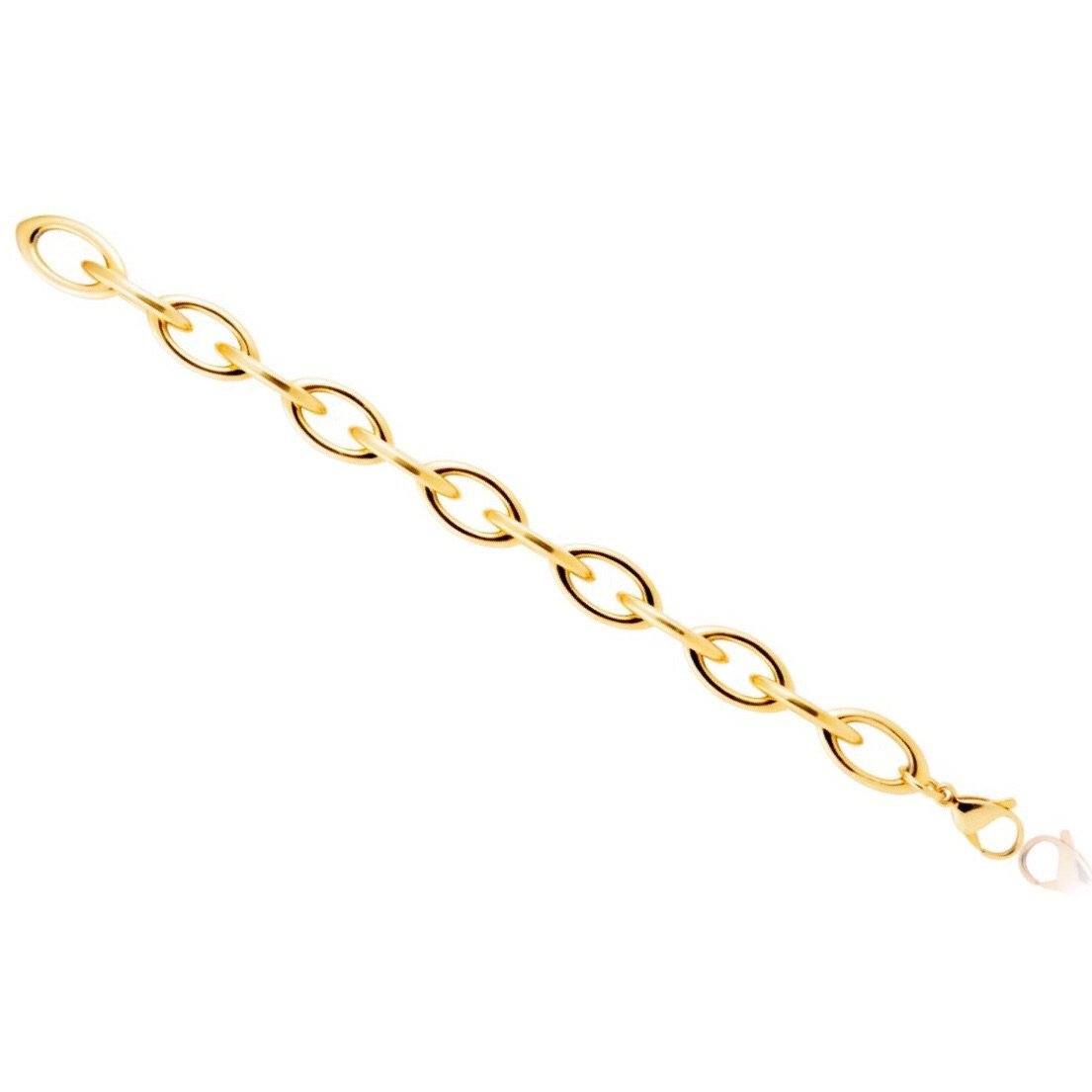gold oval link bracelet