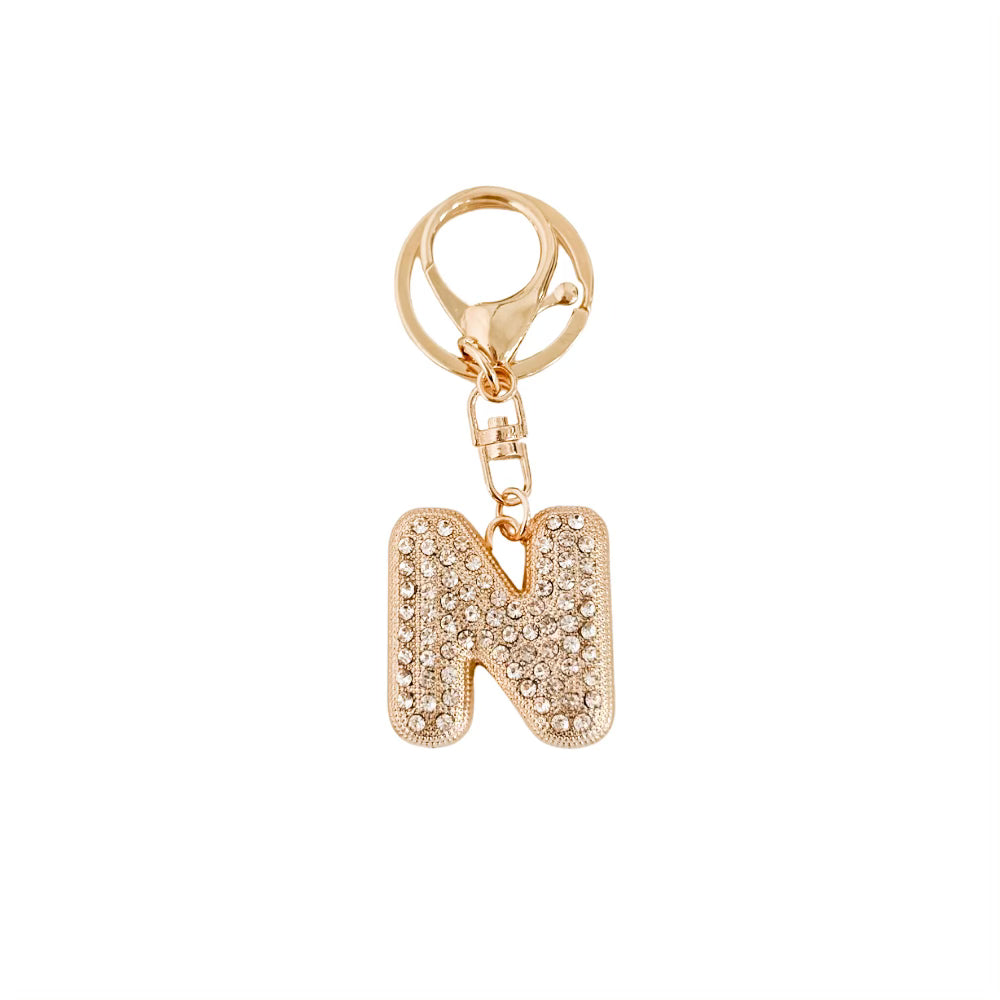 Diamond Initial Bag Charm