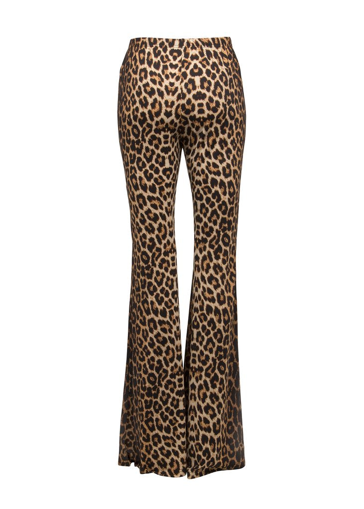 Leopard print pants on a white background