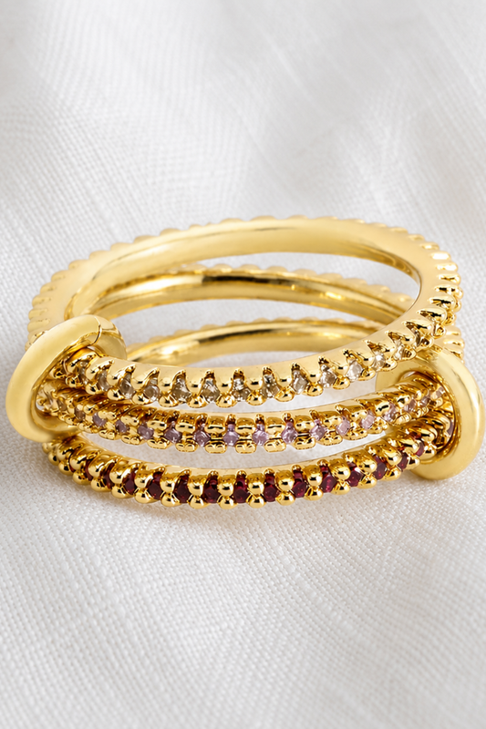 pave triple stack ring