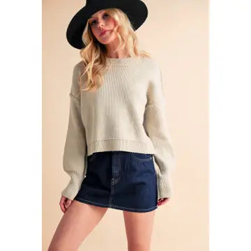 AEMI + CO Regina Sweater - Pearl - Rosie Karma