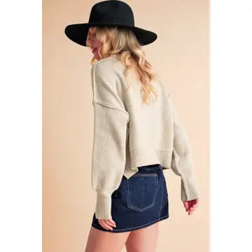 AEMI + CO Regina Sweater - Pearl - Rosie Karma