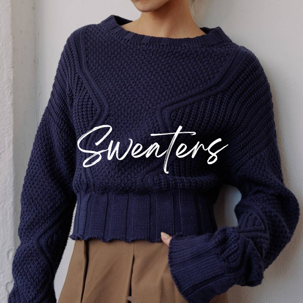 Woman wearing All Row Sadie Sweater | Textured Cropped Sweater - Rosie Karma