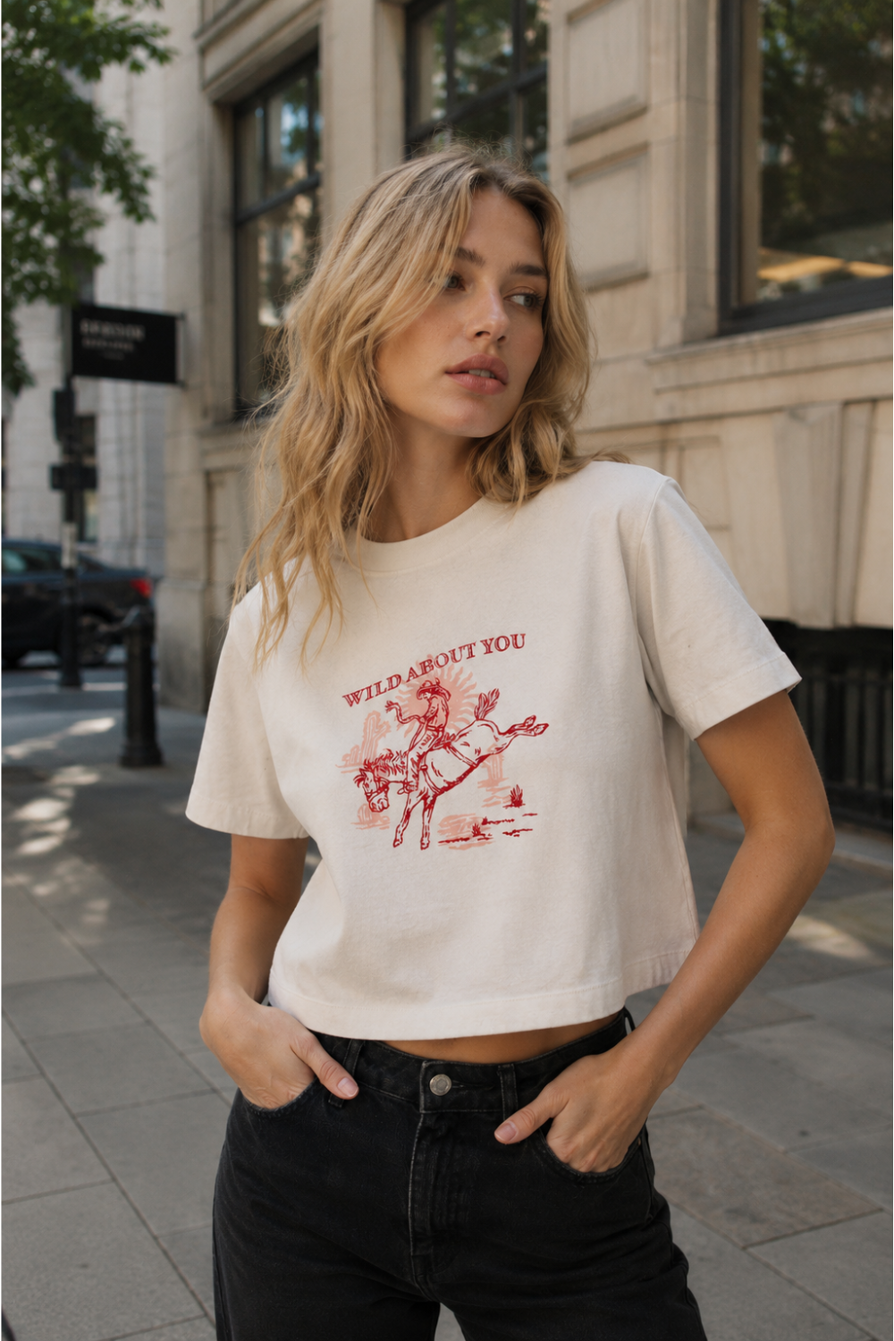 Wild About You Cowboy Cropped Western Graphic Tee